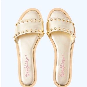 Lilly Pulitzer Gold Sandals